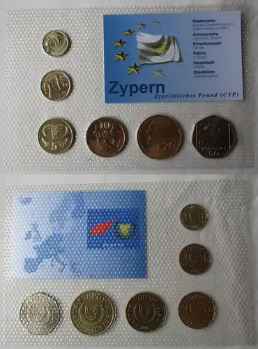 KMS Kursmünzensätze Zypern letzte Umlaufmünzen in 1-50 Lira (142900)