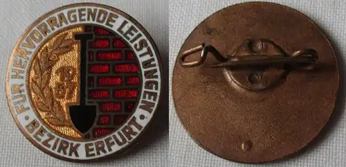 altes Abzeichen NAW-Nationales Aufbauwerk Erfurt 1957 Bronze (163473)