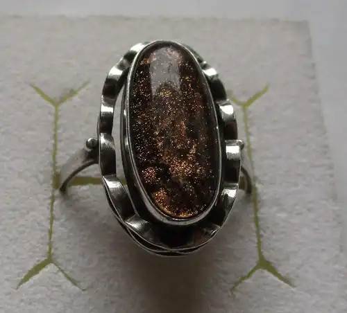 eleganter 835er Silber Damen Ring mit glitzerndem Schmuckstein (105590)