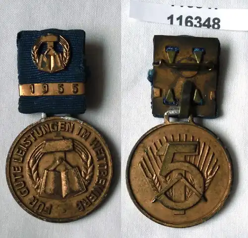 DDR Medaille des Berufswettbewerbs in Bronze 1955  (117539)