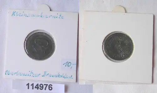 alte Zink Wertmarke 10 Kleinsaubernitz Oberlausitzer Braunkohlenwerke (114976)