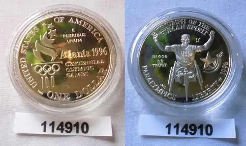 1 Dollar Silber Münze USA Olympiade 1996 Atlanta 1996 P (114910)