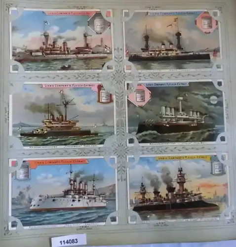 Liebigbilder Serie 368, Kriegsschiffstypen, komplett 1897 (L114083)