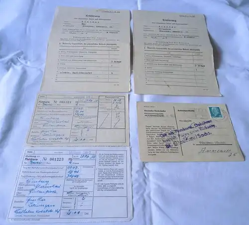 seltene DDR Dokumente über mitgeführte Waren und Zahlungsmittel 1965 (114468)
