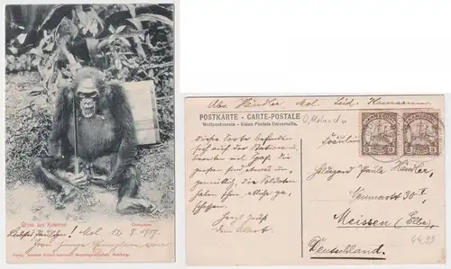 901967 Ak Gruß aus Kamerun Deutsche Kolonie Kamerun Stempel Molundu 1907