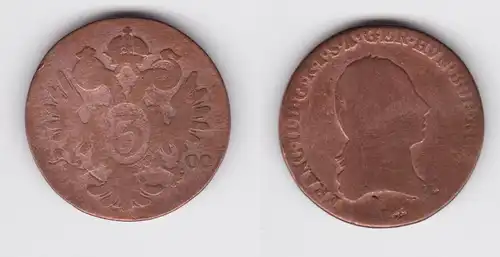 3 Kreuzer Kupfer Münze RDR Habsburg Österreich Franz II. 1800 (155283)