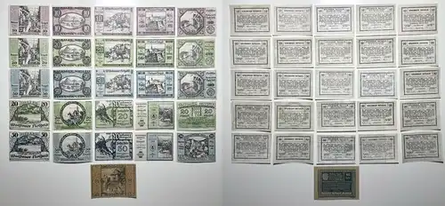 26 Banknoten 10 bis 60 Heller Notgeld Spitz an der Donau 1920 (154824)