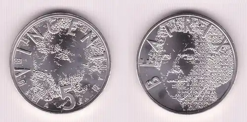 5 Euro Silber Münzen Niederlande 2003 Königin Beatrix (155410)