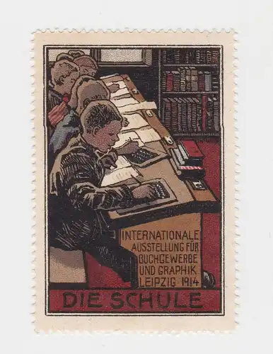 seltene Vignette Internationale Ausstellung für Buchgewerbe Leipzig 1914 (86227)