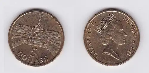 5 Dollar Messing Münze Australien 1988  (119753)