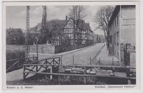 903087 Ak Rinteln an der Weser Kurhaus "Sanatorium Parkhof" um 1940