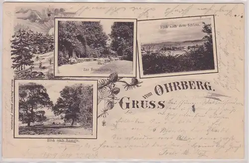 903030 Mehrbild Ak Gruß vom Ohrberg Schloss und Restauration 1901