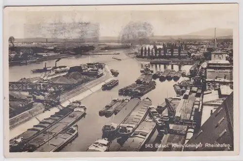 87706 Ak Basel Kleinhüninger Rheinhafen 1934