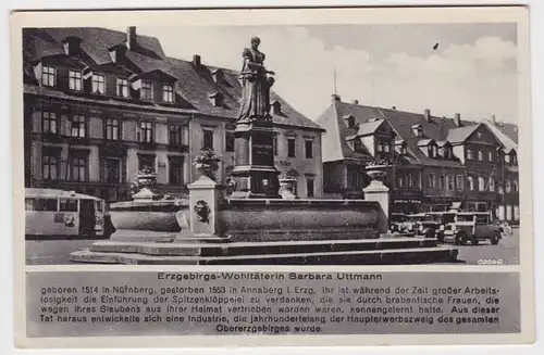 99662 Ak Annaberg Erzgebirgs-Wohltäterin Barbara Uttmann um 1930