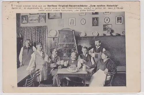 90844 Feldpost Ak Gruß aus der Berliner Original Bauernschänke 1918