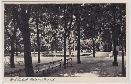 55713 Ak Bad Altheide Polanica-Zdrój Partie im Kurpark um 1940