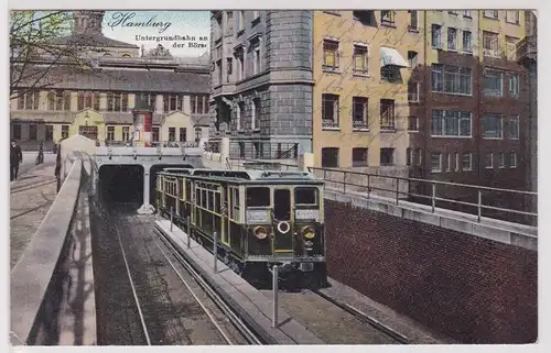 901341 AK Hamburg - Untergrundbahn an der Börse 1910