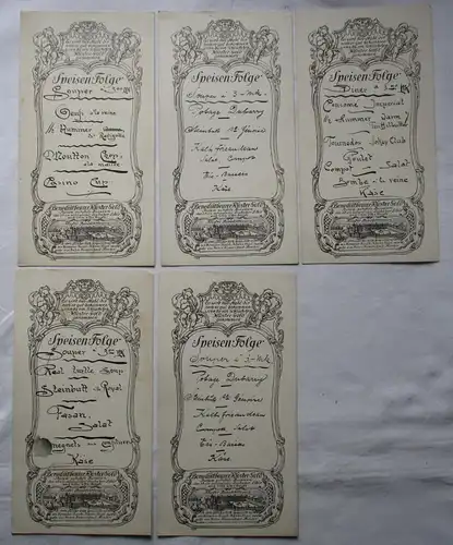 Speisekarte Benediktbeurer Kloster Gold Anton Riemerschmid München Likör /122308