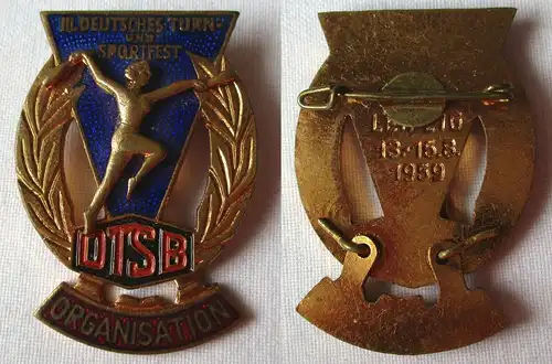 DDR Abzeichen ORGANISATION 3.Deutsches Turn- und Sportfest Leipzig 1959 (153821)