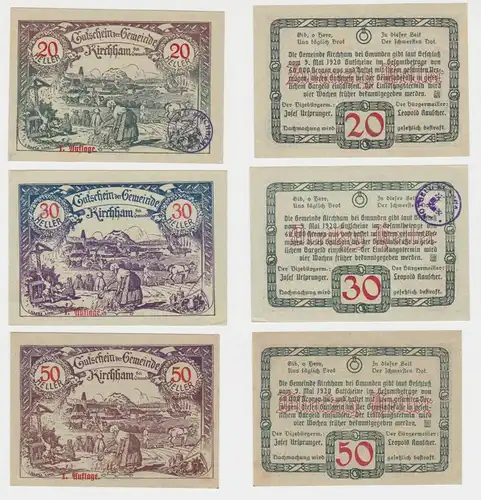 20,30 und 50 Heller Banknote Kirchham bei Gmunden (133664)