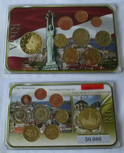 Lettland KMS Euro Premiumsatz 2014 mit Sondermünze Euro Motivsatz PP (124508)