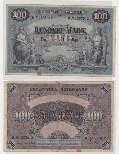 100 Mark Banknote Bayerische Notenbank München 1.1.1900 (111326)