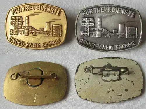 DDR Abzeichen für treue Dienste Industrie Zweig Energie Gold & Silber (132714)