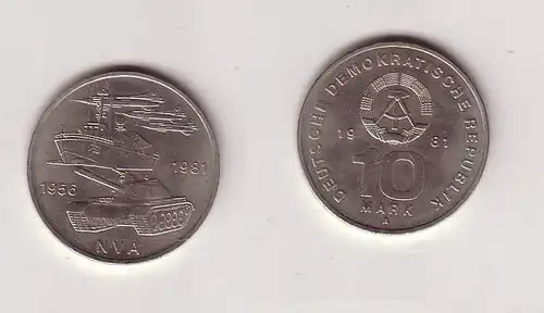 DDR Gedenk Münze 10 Mark 25 Jahre Nationale Volksarmee NVA 1981 (113270)