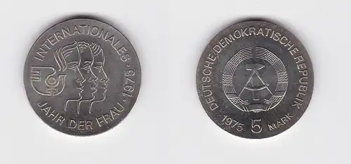 DDR Gedenk Münze 5 Mark Internationales Jahr der Frau 1975 Stempelglanz (128760)