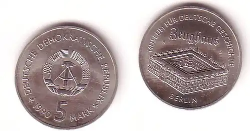 DDR Gedenk Münze 5 Mark Berlin Zeughaus 1990 (104879)