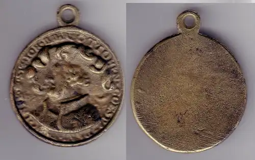 seltene einseitige alte Bronze Medaille unbekannter Künstler (104441)