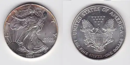 1 Dollar Silber Münze Silver Eagle USA 1994 1 Unze Feinsilber (124233)