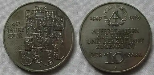 DDR Gedenk Münze 10 Mark 40.Jahrestag der DDR 1989 (153486)