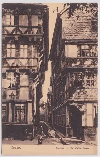 902675 Ak Goslar Eingang in die Münzstrasse um 1930