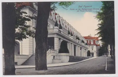 902574 Ak Bad Pyrmont Partie an der Heiligenauger Straße um 1910