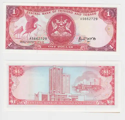 1 Dollar Banknote Central Bank of Trinidad & Tobago P30b UNC (153353)