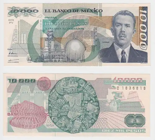 10000 Pesos Banknoten Mexiko 16.05.1991 Pick 90d kassenfrisch (153963)