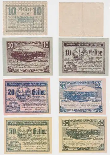 2x 10 und 20, 50 Heller Banknoten Lohnsburg (135365)