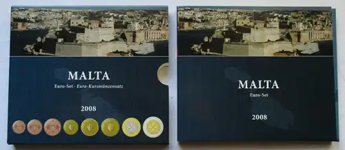 KMS Euro Euro-Set Kursmünzensatz Malta 2008 Stgl. im Blister (135001)