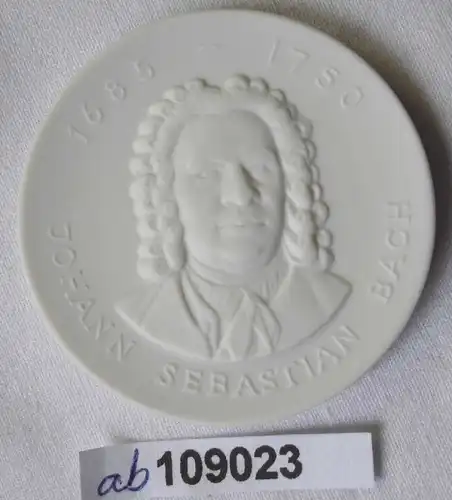 DDR Porzellan Medaille Johann Sebastian Bach 1685-1750 (109023)