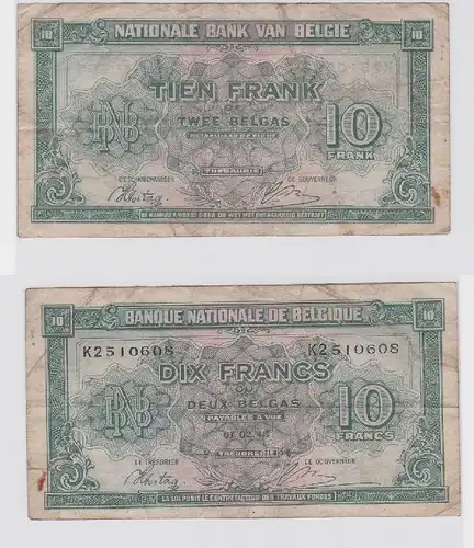 10 Francs Banknote Belgien 01.02.1943 (119036)