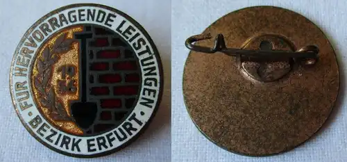 altes Abzeichen NAW-Nationales Aufbauwerk Erfurt 1956 Bronze (115278)