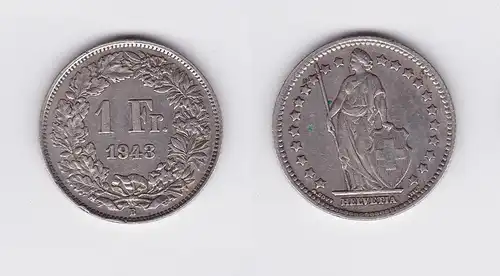 1 Franken Silber Münze Schweiz 1943 (117976)