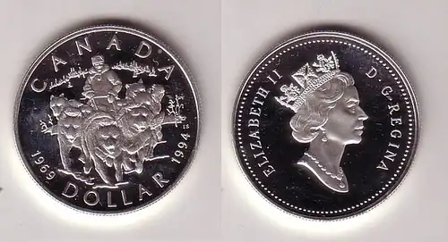 1 Dollar Silber Münze Kanada25.Jahrestag der letzten Huskystreife 1994 (116152)