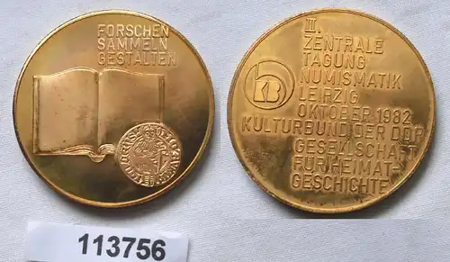 DDR Medaille Zentrale Tagung Numismatik Leipzig 1982 (113756)