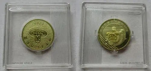 1 Yuan Messing Münze China Olympische Spiele 2008 Peking, Tischtennis (134343)