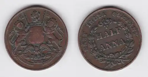 Half Anna Kupfer Münze East India Company 1835 (134053)