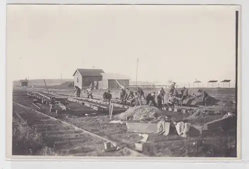 24151 Foto Bahnlinie bei Rarsiwiliski ? im 1.Weltkrieg um 1914