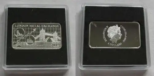 2 Dollar Silbermünze Cook Islands 2015 London Metal Exchange (152744)