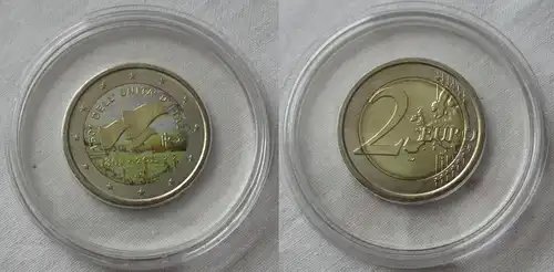 farbige 2 Euro Gedenkmünze 150 Jahre Vereinigung Italien 2011 (153265)